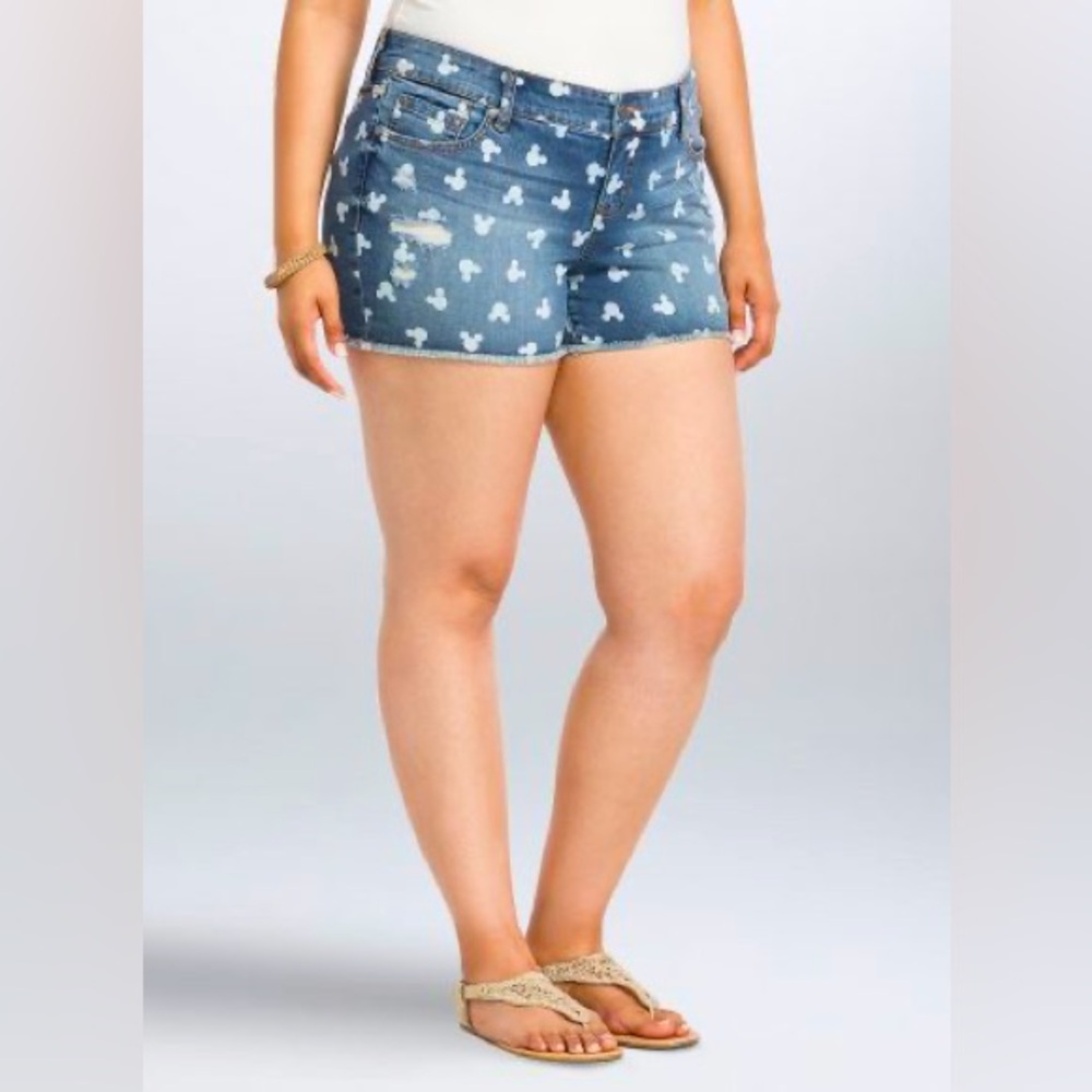 Torrid x Disney Mickey Mouse Jean Shorts NWOT